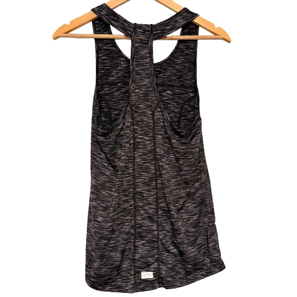 Nicole Miller Active Tank Top Medium Black Space Dye Racerback Workout Yoga